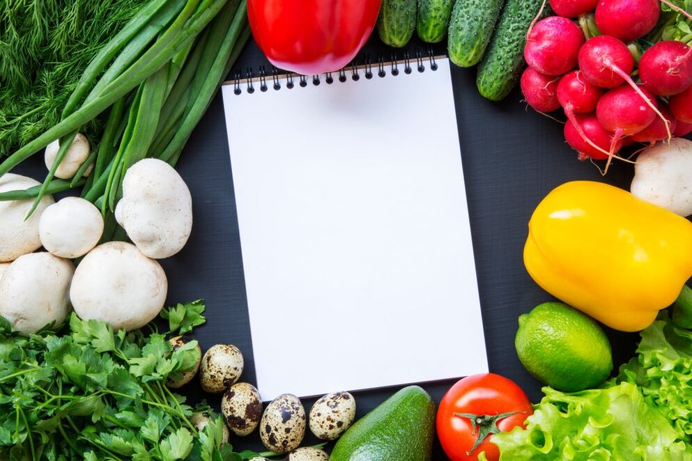daržovių ir maisto dienoraštis svorio metimui