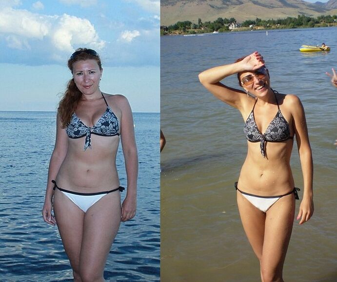 nuotraukos prieš ir po grikių dietos